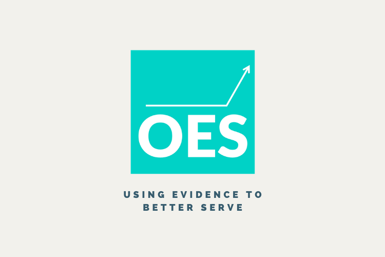 Office of Evaluation Sciences Logo including a tagline, Using Evidence to Better Serve